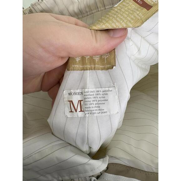 Foursquare Pants Womens Medium Fuji Pinstripe Snowboard Inseam Vents Warm - Picture 12 of 15